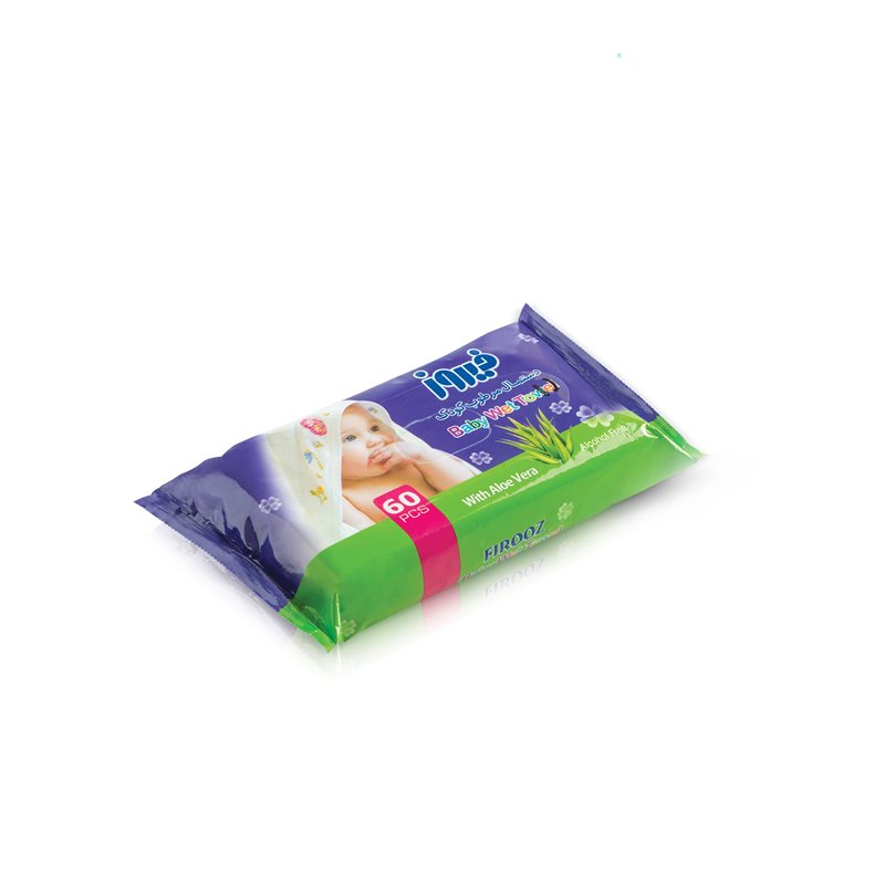 دستمال مرطوب کودک فیروز مدل آلوئه ورا 20 عددی - تصویر 4