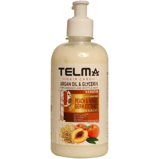ماسک مو تلما مدل Peach and Wheat Germ حجم 400 میلی لیتر