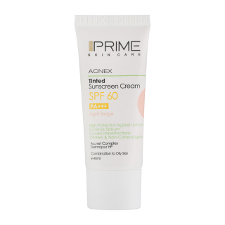 ضد آفتاب رنگی بژروشن پرایم مدل Oil Free با SPF60 مناسب پوست چرب حجم 40 میلی لیتر